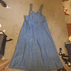Real comfort denim overall maxi dress